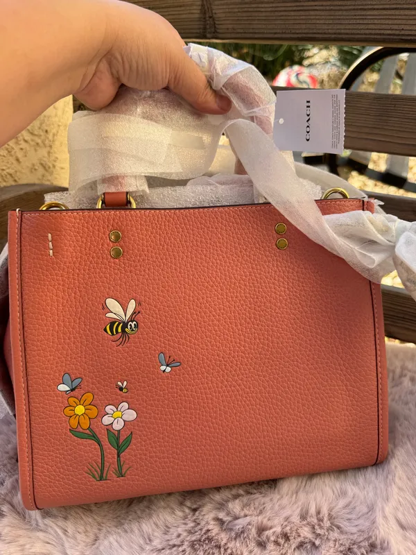 Rare Collectible DISNEY X COACH Rogue 25 Leather Mickey Mouse Flower Pink NWT - Image 15