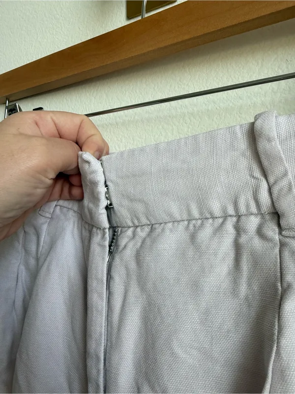 Aritzia Wilfred The Effortless Pant London Grey Linen Lyocell Wide Leg Size 4 - Image 5