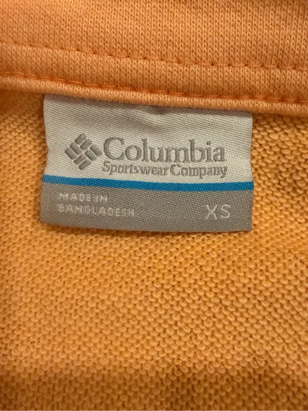 Columbia Womens Orange Trek French Terry 1/2 Zip Sweatshirt Size XS - Image 5