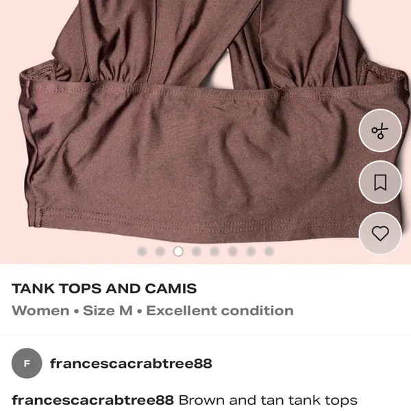 Assorted Brown and Beige Tops Size M - Image 3
