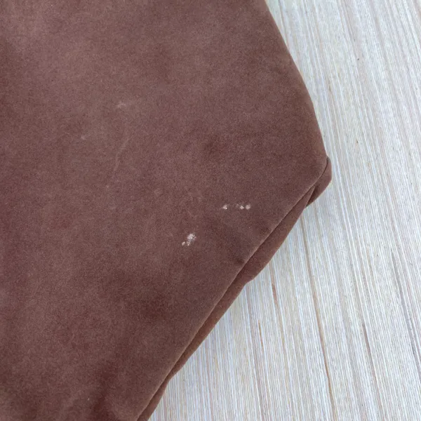 Caramel brown custom made microsuede feel women’s bomber jacket size M medium - Image 9