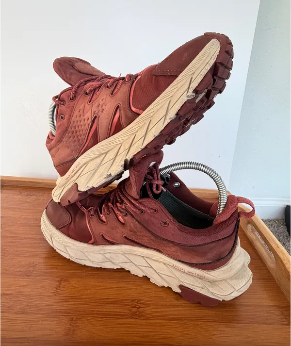 Hoka Anacapa Gototex Megagrip Women’s 9 B Trainers Sneakers Maroon Coral - Image 6