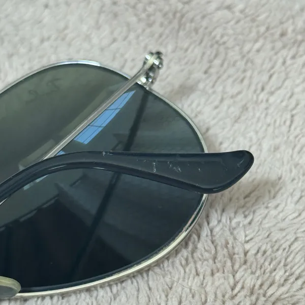 Ray-Ban Aviator Sunglasses - Silver Frame with Gray Metallic Lenses - Image 7