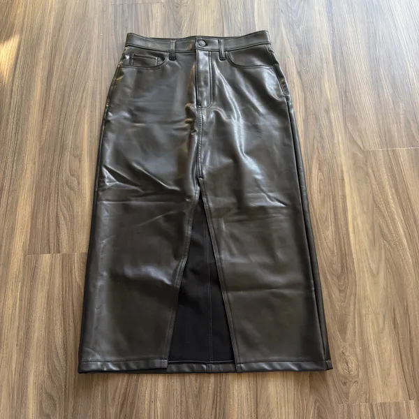 Abercrombie Midi Leather Skirt Faux - Image 2