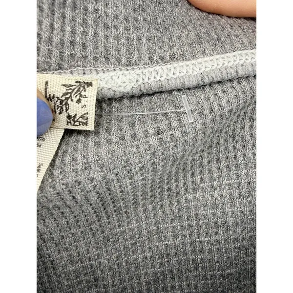 Intimately Free People Womens Thermal Pants Gray High Rise Slim flare Lounge XS - Image 6