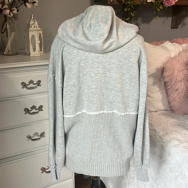 Oversized Comfy Hooded Sweatshirt Sweater Grsy - Image 7