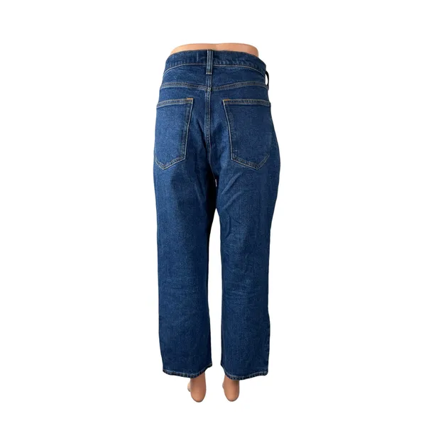 Abercrombie & Fitch The Ankle Straight Ultra High Rise Blue Denim Jeans Size 12 - Image 4