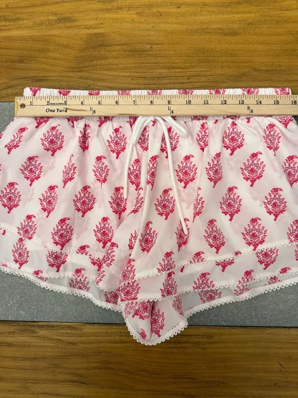 Roller Rabbit x Target Bouquet Drawstring Skort Shorts Pink Limited Edition M - Image 8