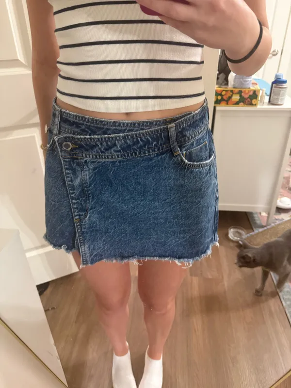 ZARA Jean Skirt Denim - Image 2