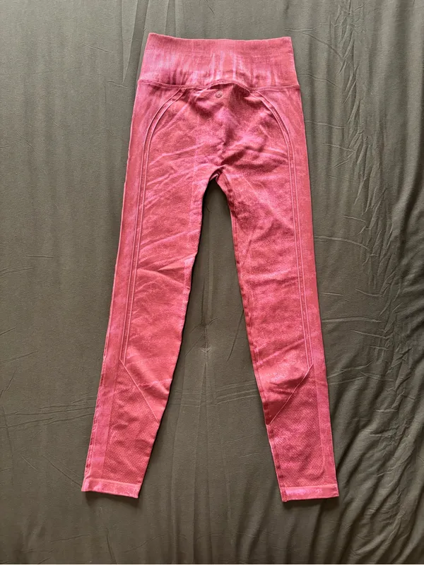 lululemon athletica Rose Pink Tie-Dye High-Rise Leggings - Image 6