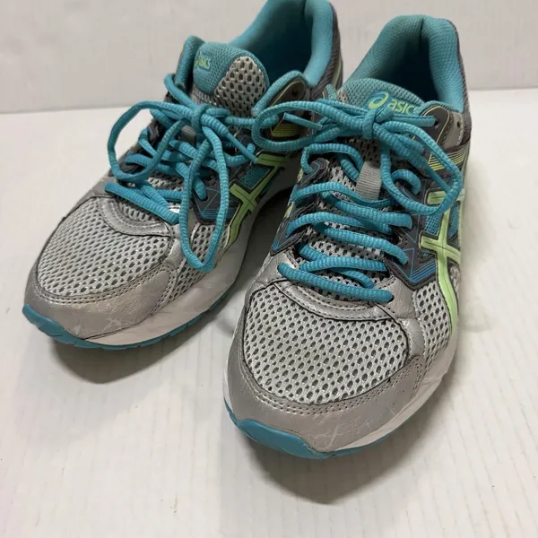 ASICS GEL-Contend 3 Shoes Womens 9 Gray Teal Mesh Running Sneakers T5F9N - Image 8