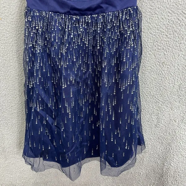 Hailey Logan Blue‎ Sequin Mini Dress 9/10 Showgirl Sparkle Glam Party Prom HOCO - Image 4
