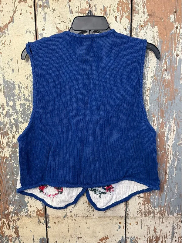 Vintage Bryn Connelly Christmas Winter Knit Sweater Vest, size Large *Flaws* - Image 6