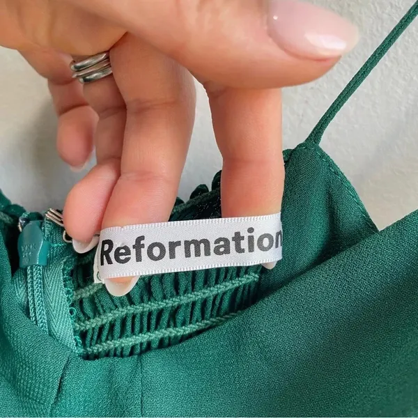Reformation Juliette Dress Green 4 - Image 15
