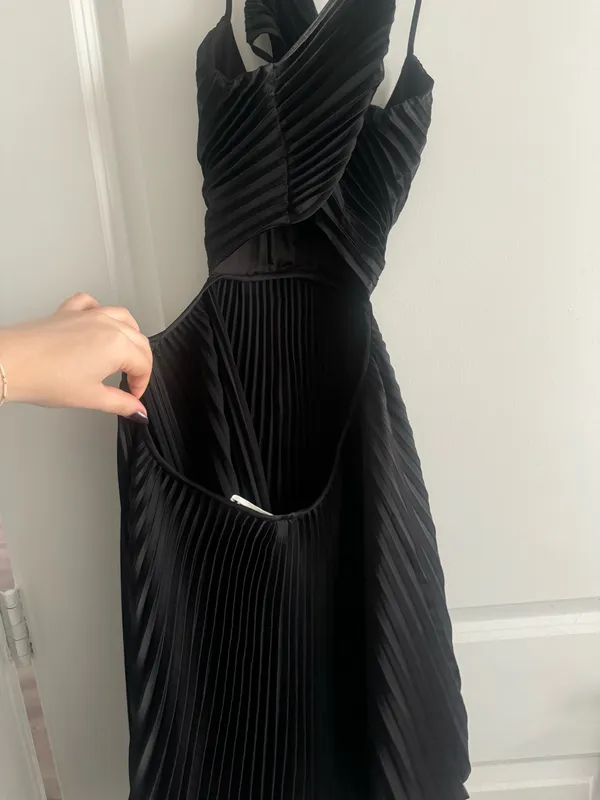 A.L.C Ari Mini Dress Black - Image 9
