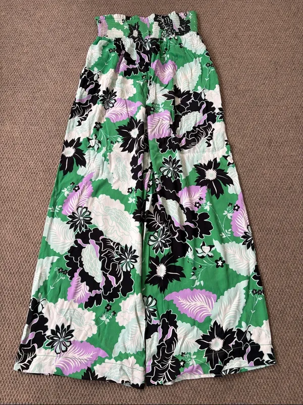 EUC Anthropologie Maeve Floral Wide Leg Pants Size - Image 11