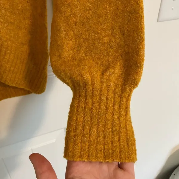 NWOT | Old Navy‎ women’s soft knit deep yellow sweater — small - Image 2
