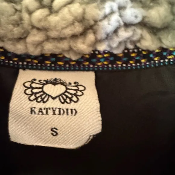 Women's‎ Katydid Vest Black Gray Size Small Faux Fur Poly Lined Zip Pockets - Image 3