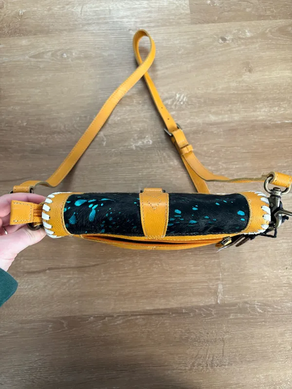 Myra Bags Skyviews Leather and Hairon Crossbody Bag - Image 5