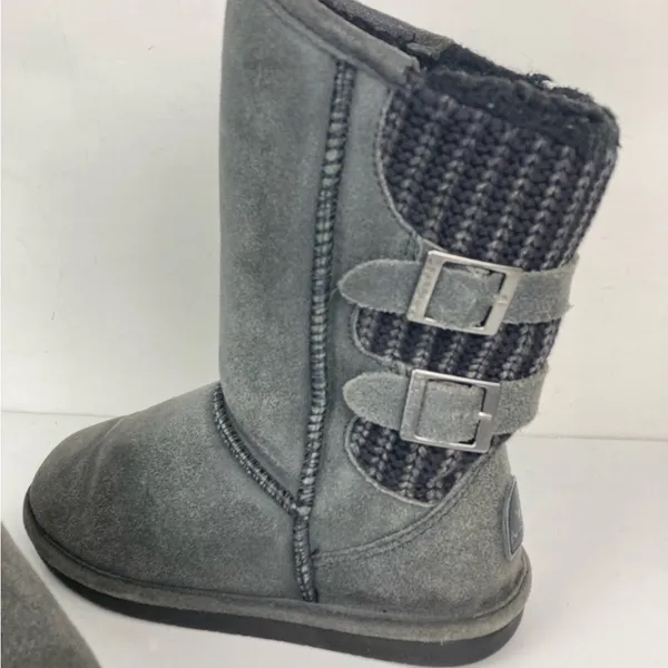 BEARPAW Boshie Suede and Washed Knit Boots - Image 8