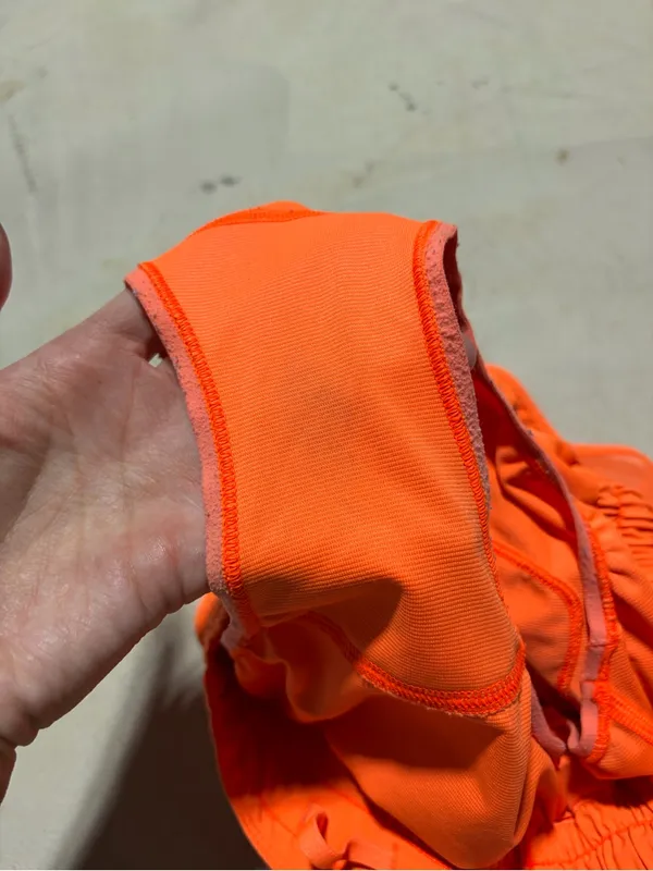 lululemon athletica Women's Neon Orange Athletic Shorts 4 - Image 10