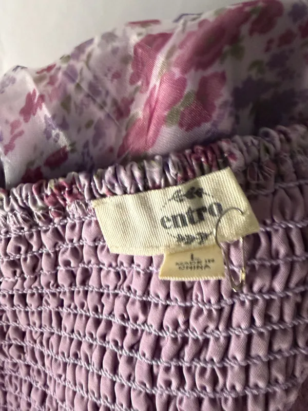 Purple Floral Entro Dress - Image 4