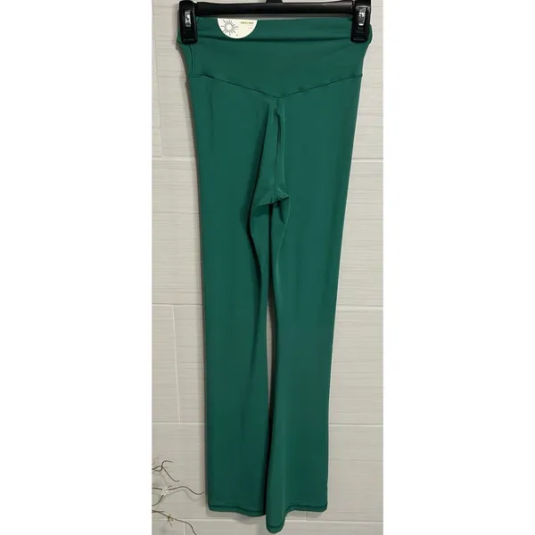 Offline by Aerie Real Me Kelly Green Flare Legging Pant High Rise Cross Front S - Image 3
