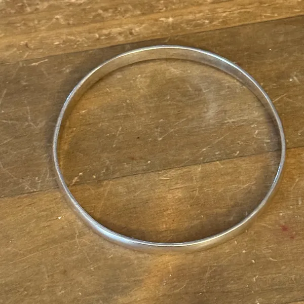 Vintage Mexico silver bangle bracelet - Image 4