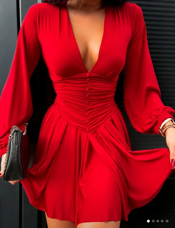 Dress Red Size L - Image 3
