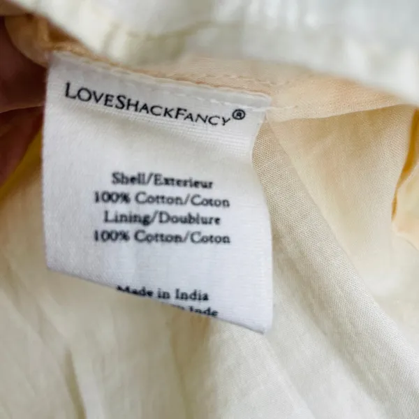 LoveShackFancy Ivory Eyelet Lace Ruffle Mini Skirt XL Cottagecore - Image 6