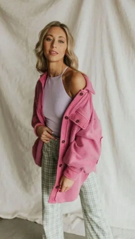 FREE PEOPLE We the Free Ruby Jacket in Pink Envy Size Small - Image 3