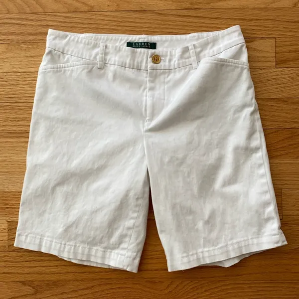 Lauren Ralph Lauren Women's Bi-Stretch Twill Shorts White Size US‎ 4 - Image 2