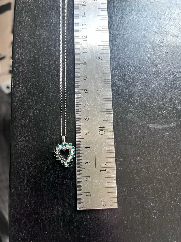 Free People 925 real emerald moissanite necklace - Image 9