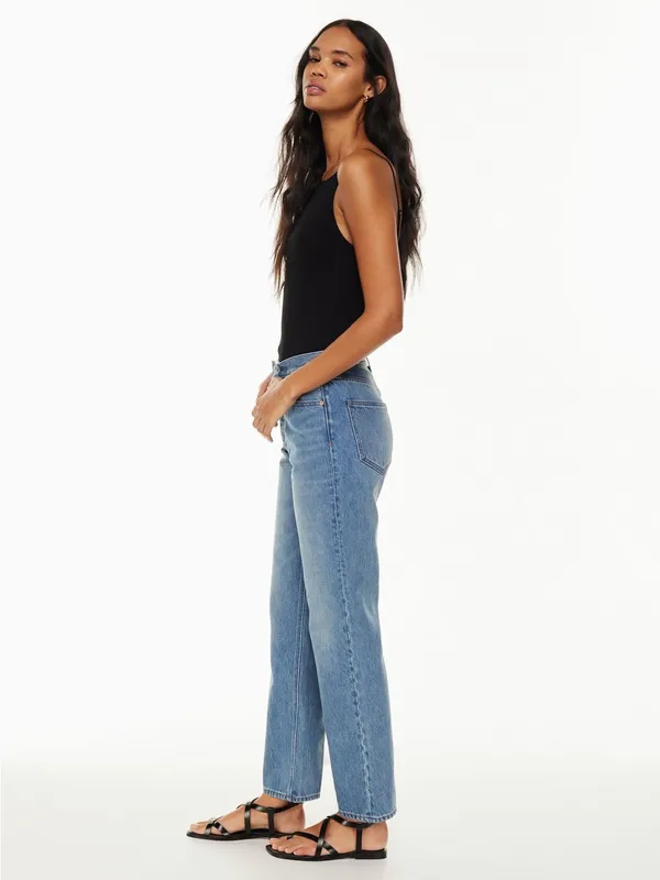 Aritzia Denim Forum Joni High Rise Loose Wide Leg Jeans Size 25 Medium Wash 26L - Image 3