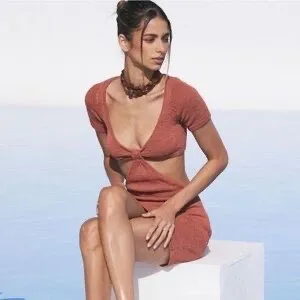 Cult Gaia Billie knit cutout short sleeve mini dress in Jasper size L large NWT - Image 14