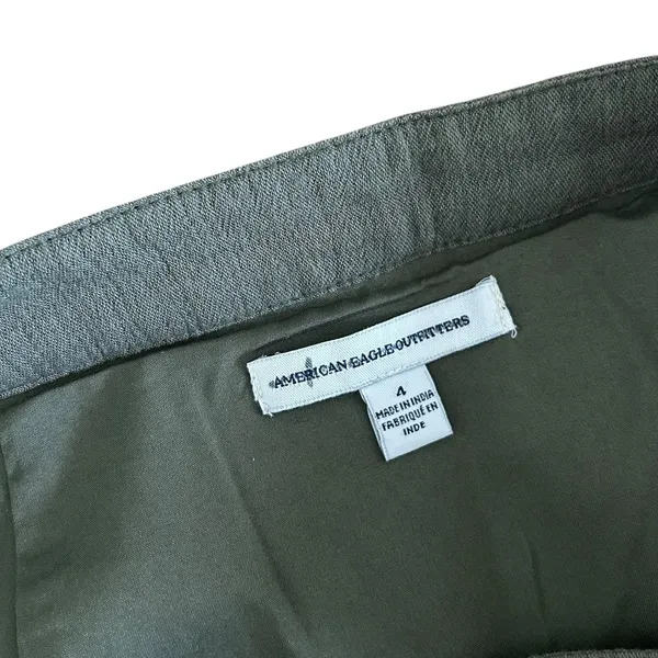 American Eagle Green Maxi Skirt with Slits Sz 4 - Image 2