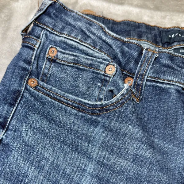 Aeropostale Mens Size 29x30 Super Skinny Jeans Stretch Denim Blue Everyday - Image 12