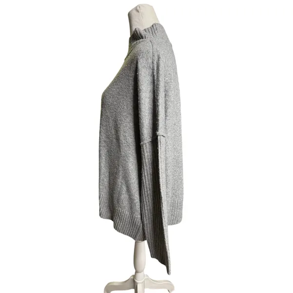 Simply Vera Vera Wang Gray Mockneck Sweater M Quiet Luxury Cashmere Blend - Image 4