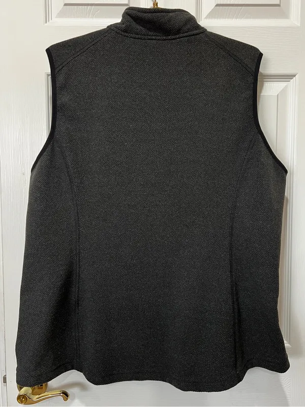Duluth Trading Co Sweater Vest Fleece‎ Heathered Black Relaxed Fit Size XL - Image 3