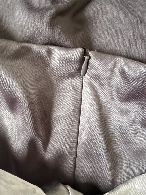 Dressbarn Collection Gray & Silver Strapless Formal Dress - Image 6