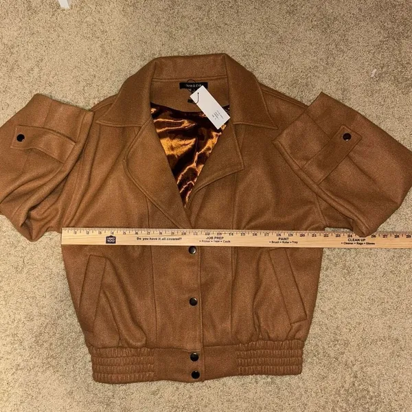 Strut & Bolt oversized coat caramel brown size S‎ NWT - Image 8