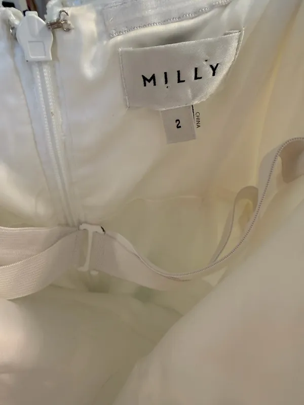 Milly Dress White Floral Mini - Image 4