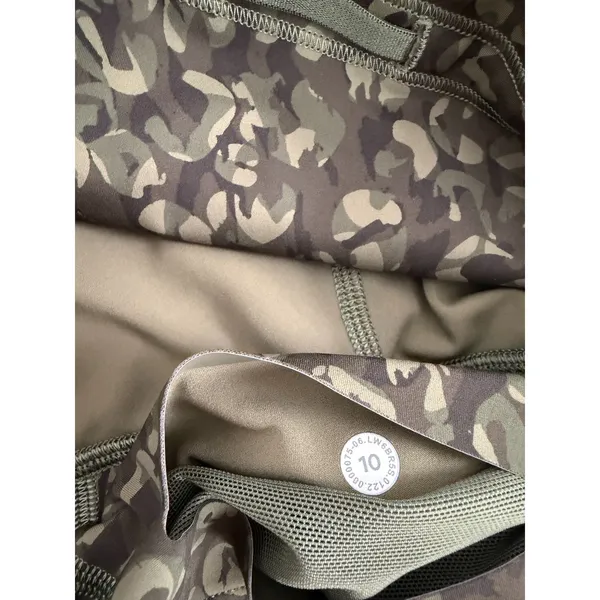 Lululemon Green Camo Ankle Zip Leggings Size 10 - Image 7