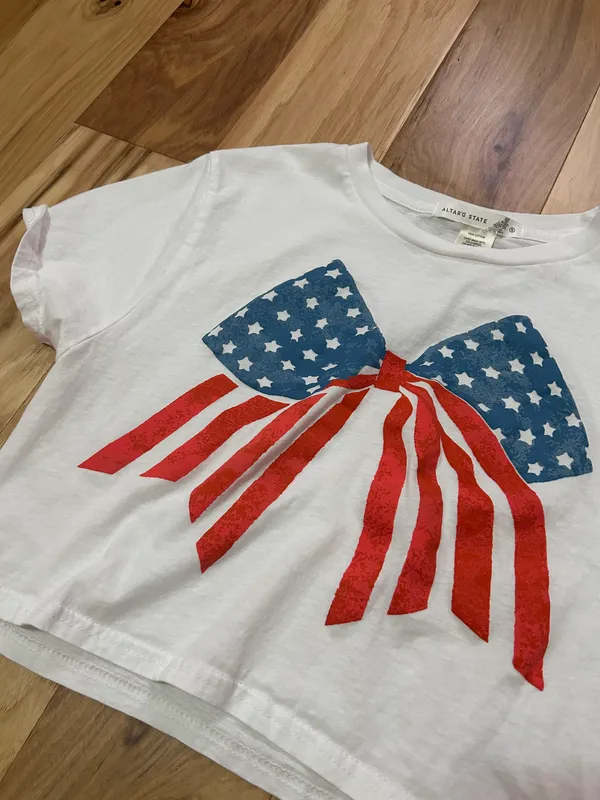 Altar'd State Bow American Flag Shirt - Image 4