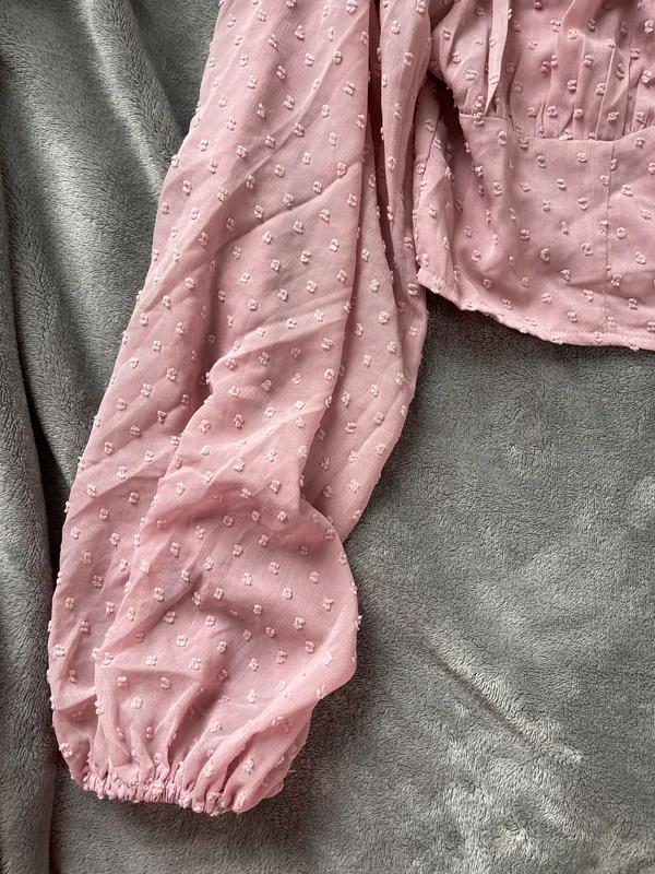 SheIn Pink Blouse With Balloon Sleeve - Image 5