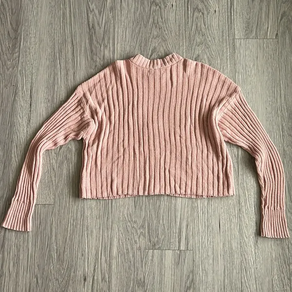 American Eagle Light Pink Sweater Size S - Image 6