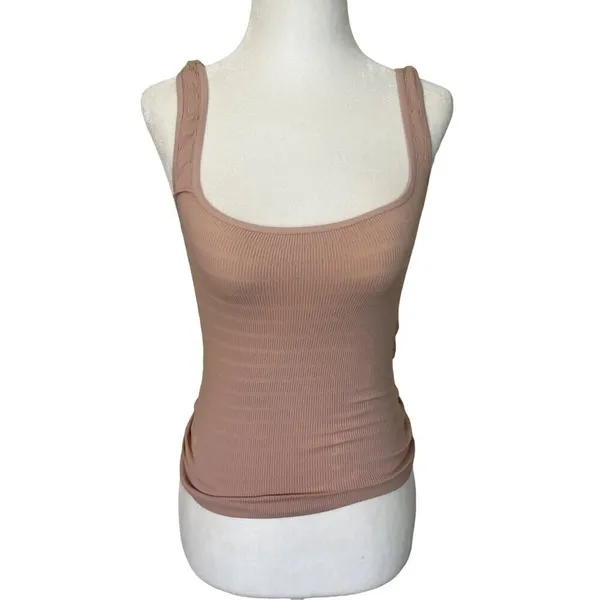 Free People Square One Seamless Cami in Latte XSmall Womens Tank Top - Image 6