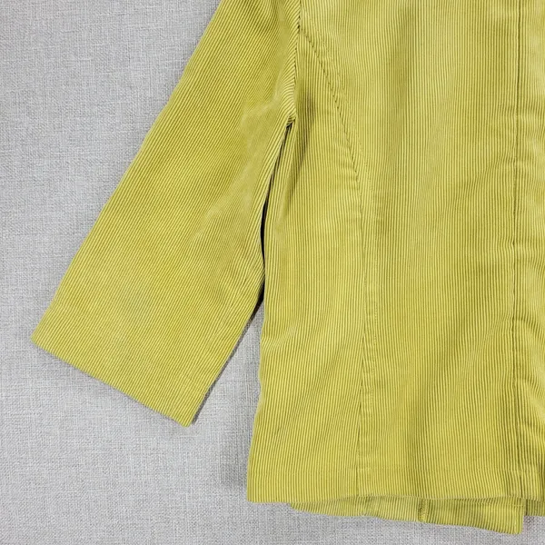 Requirements Corduroy Swing Jacket Womens M Yellow 3/4 Wide Sleeve Big Buttons‎ - Image 4