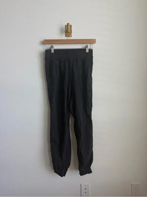 Faherty Arlie Pull-On Jogger Pants Black Tencel Linen Blend Women's Small - Image 3