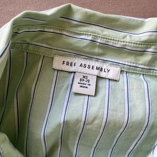 Free Assembly Striped Corset Mini Shirtdress - Image 10